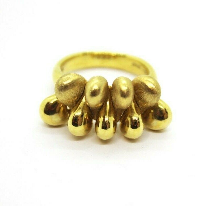 Anello in Oro Giallo 18k  Lucido e Satinato Nanis Trasformista con Gocce d'Oro