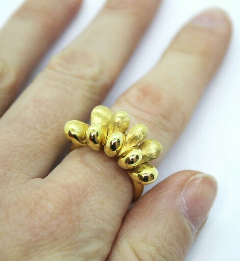 Anello in Oro Giallo 18k  Lucido e Satinato Nanis Trasformista con Gocce d'Oro