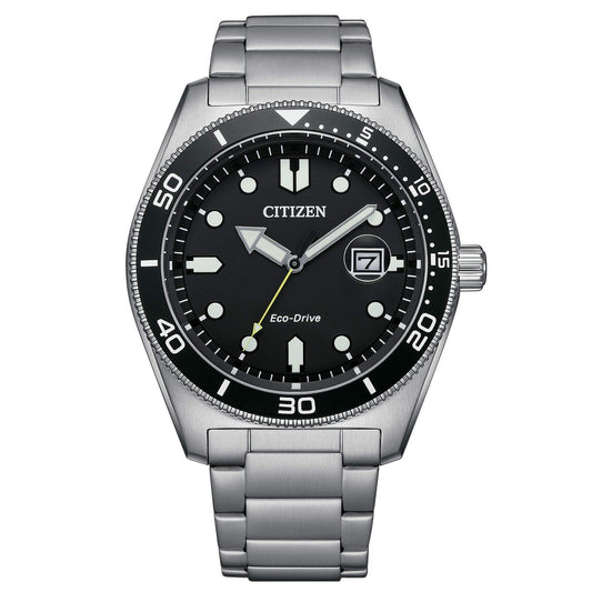 Orologio Eco Drive Citizen Marine Sport con Data AW1760-81E Nero