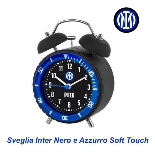 Sveglia inter soft touch nero e azzurro